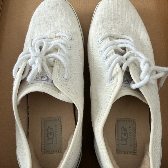 UGG White Lace-Up Casual Shoes - Picture 3 of 4